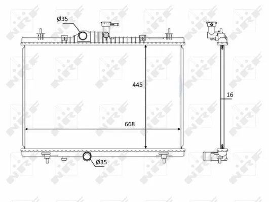 Radiator, engine cooling (58394)