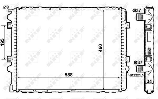 Radiator, engine cooling (509710)