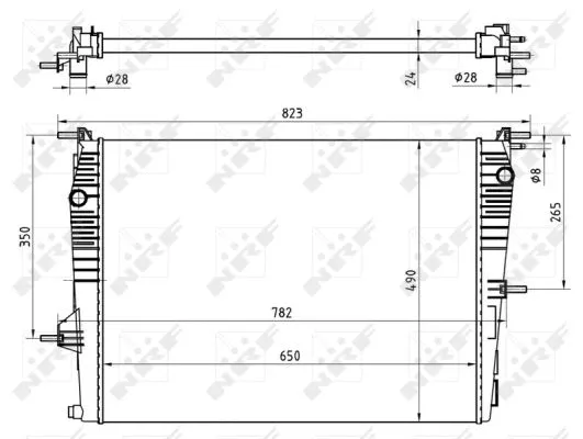 Radiator, engine cooling (53965)