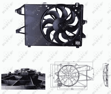 Fan, engine cooling (47679)