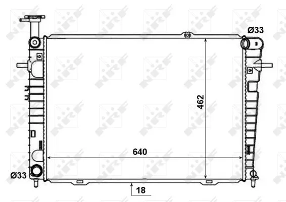 Radiator, engine cooling (53192)