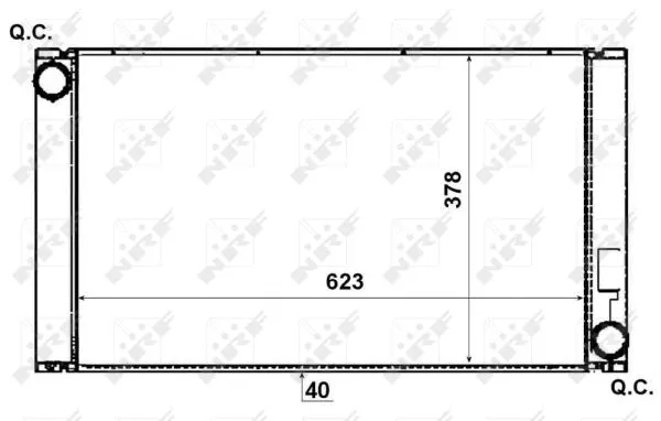 Radiator, engine cooling (53731)