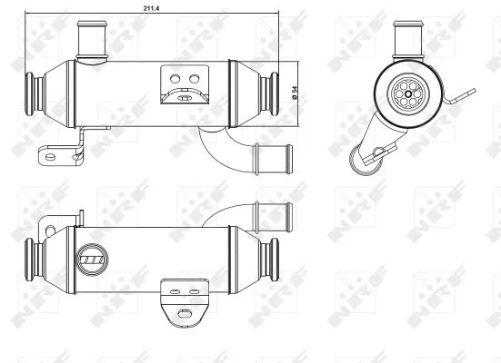 Cooler, exhaust gas recirculation