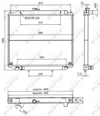Radiator, engine cooling (52238)