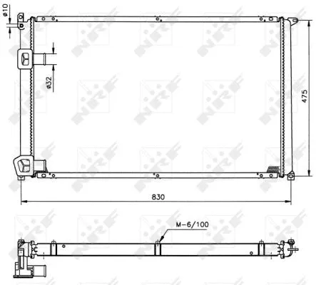 Radiator, engine cooling (58212)