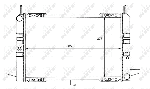Radiator, engine cooling (50111)