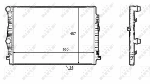 Radiator, engine cooling (58392)