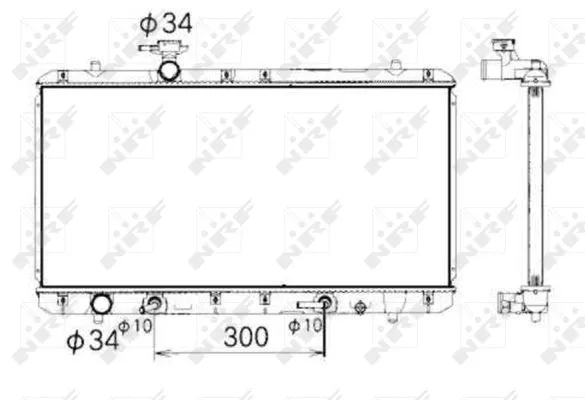 Radiator, engine cooling (53429)