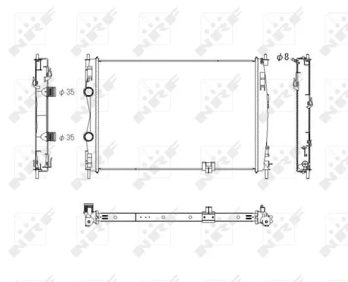 Radiator, engine cooling (53757)