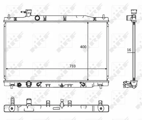 Radiator, engine cooling (58469)