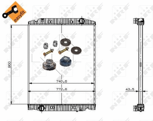 Radiator, engine cooling (509568)