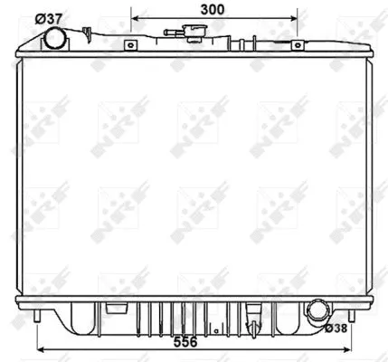 Radiator, engine cooling (53517)