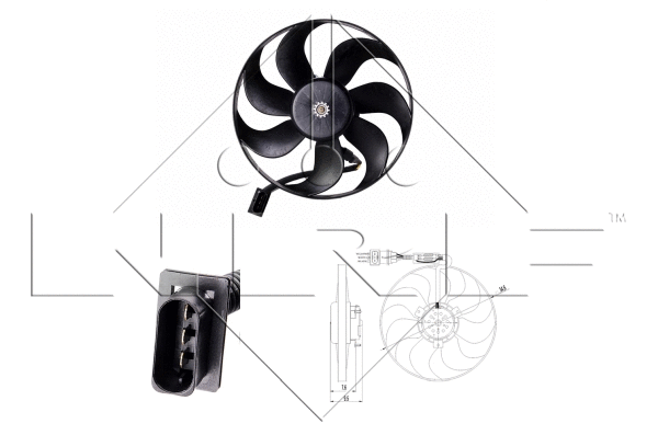 Fan, engine cooling (47064)