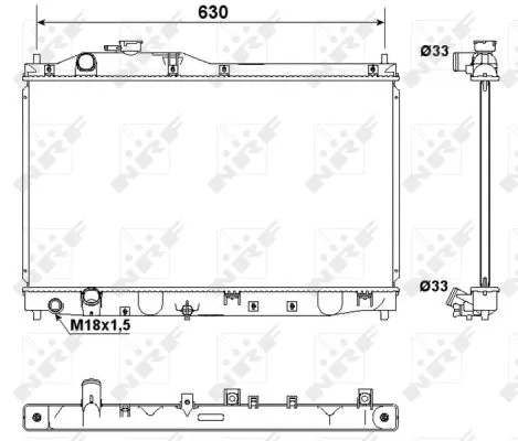 Radiator, engine cooling (53180)