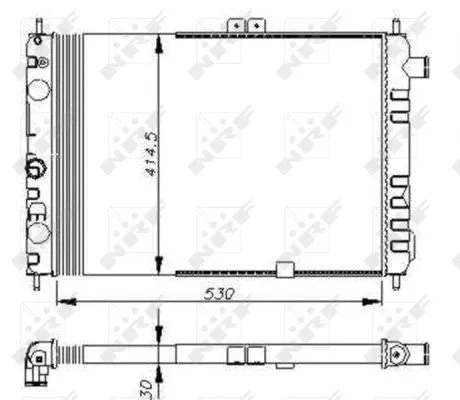 Radiator, engine cooling (58670)