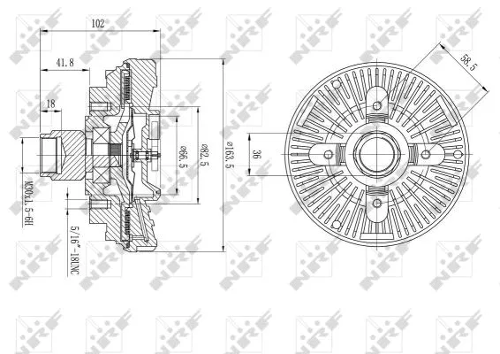 Clutch, radiator fan