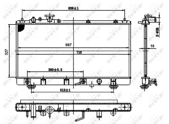 Radiator, engine cooling (50142)