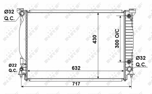 Radiator, engine cooling (53190)