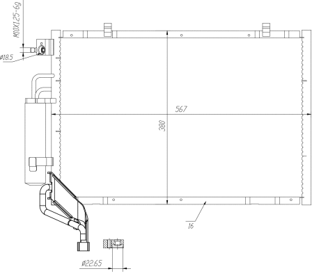 Condenser, air conditioning (350453)