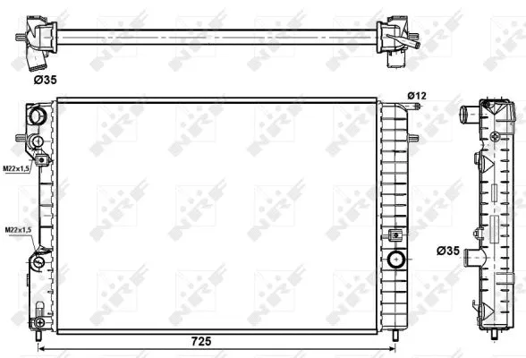 Radiator, engine cooling (509689)