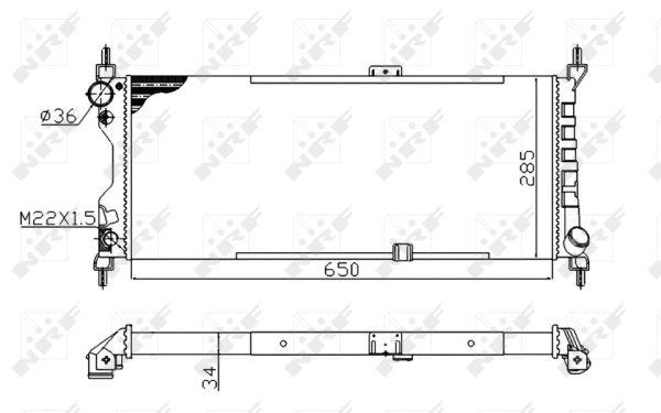 Radiator, engine cooling (507522A)