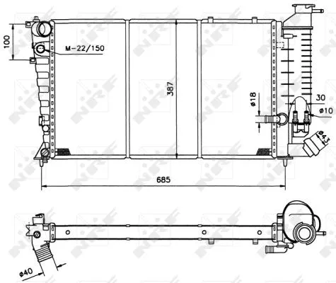 Radiator, engine cooling