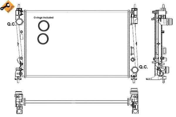 Radiator, engine cooling (53017)