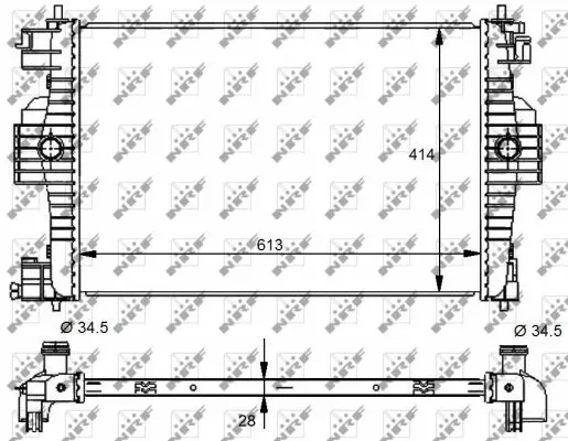 Radiator, engine cooling (59139)