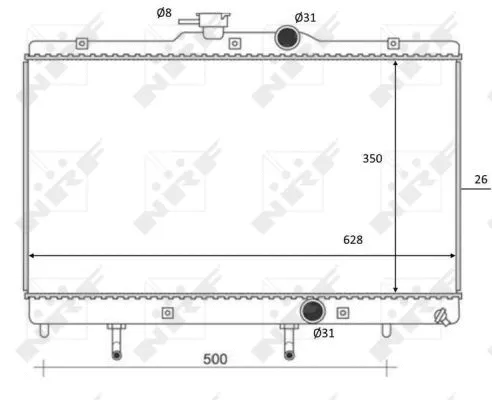 Radiator, engine cooling (59078)