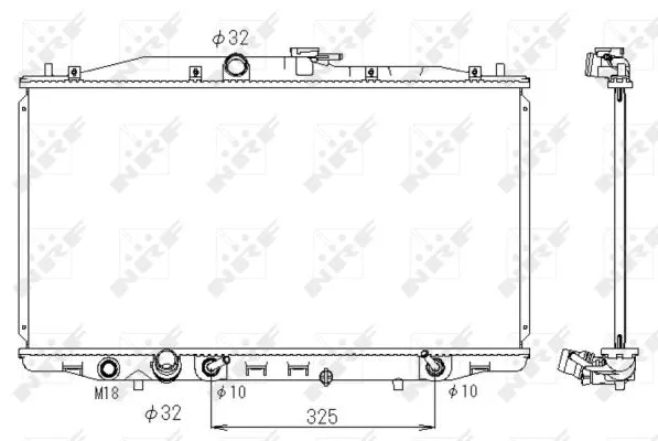 Radiator, engine cooling (53391)