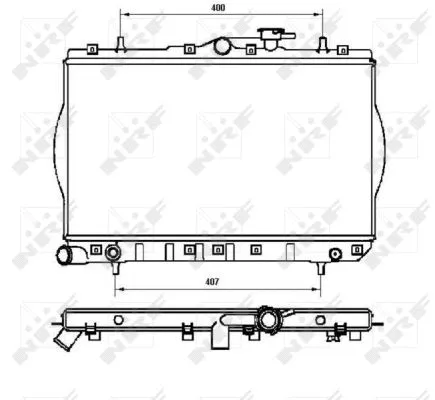 Radiator, engine cooling (53262)