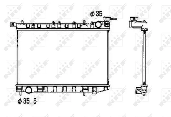 Radiator, engine cooling (53341)