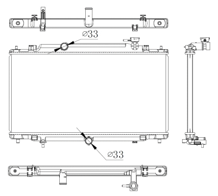 Radiator, engine cooling (550012)