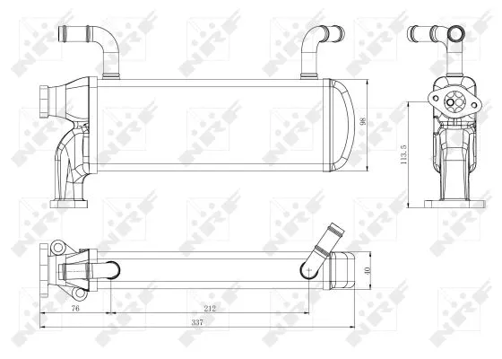 Cooler, exhaust gas recirculation