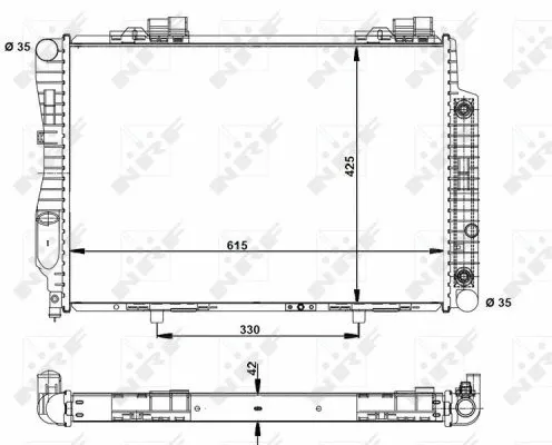 Radiator, engine cooling (55345)