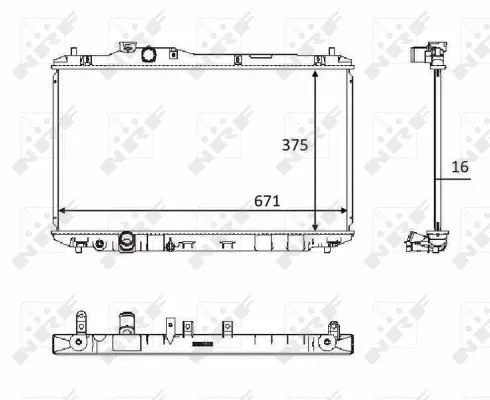 Radiator, engine cooling (58537)