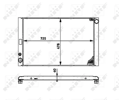 Radiator, engine cooling (53716)