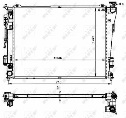 Radiator, engine cooling (59200)