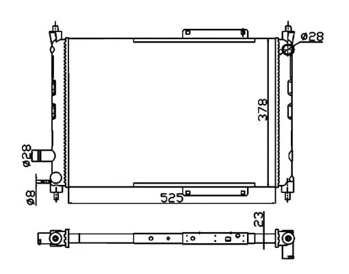 Radiator, engine cooling (55326A)