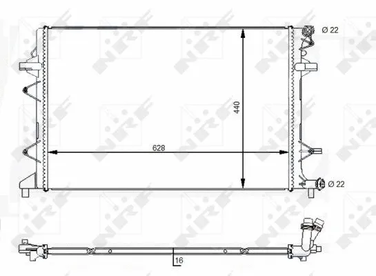 Radiator, engine cooling (59118)