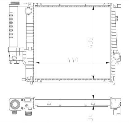 Radiator, engine cooling (53849A)