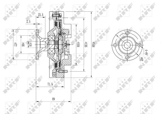 Clutch, radiator fan