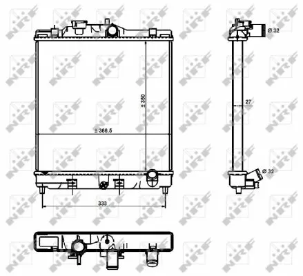 Radiator, engine cooling (526356)