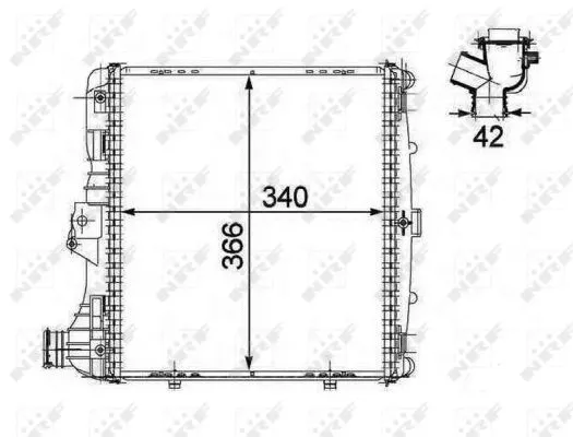 Radiator, engine cooling (58485)