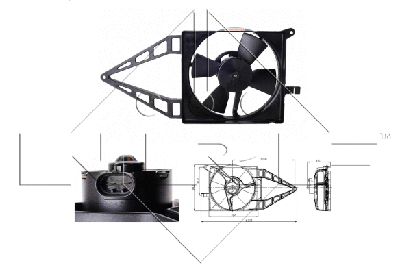 Fan, engine cooling (47020)