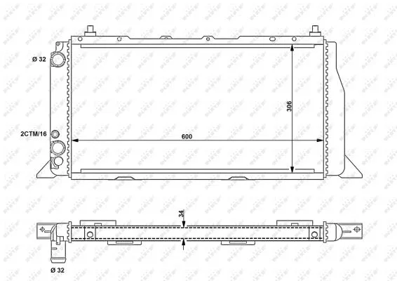 Radiator, engine cooling (54603)