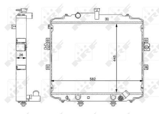 Radiator, engine cooling (59107)