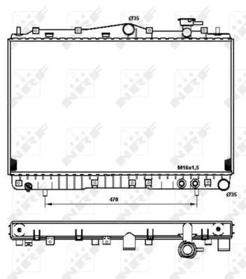 Radiator, engine cooling (53259)