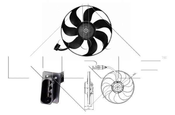 Fan, engine cooling (47393)