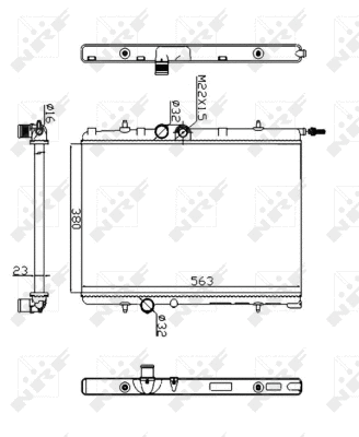 Radiator, engine cooling (509524A)
